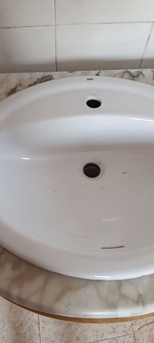 Mueble baño blanco - mármol