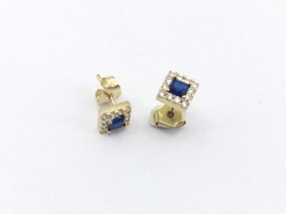 pendientes oro 18k con piedra