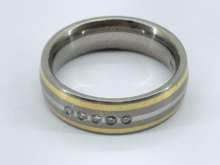 alianza platino con diamante