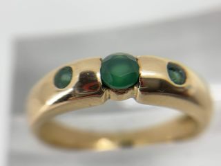 anillo oro 18k con piedra con esmeralda