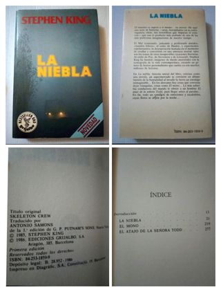 LIBROS STEPHEN KING. CARRIE. LA NIEBLA. TALISMÁN.