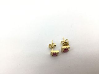 pendientes oro 18k con piedra