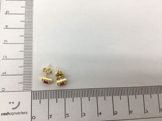 pendientes oro 18k con piedra