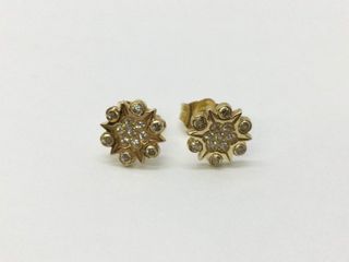 pendientes oro 18k con piedra