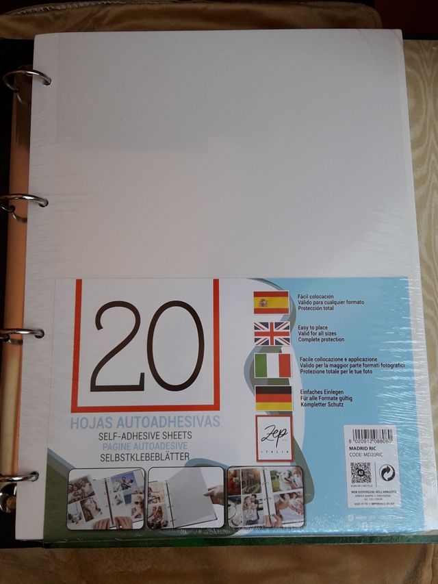 Álbum para fotos, de anillas.