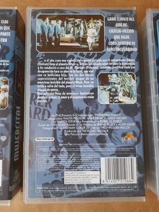 3x2. Cinco películas VHS de grandes clásicos.