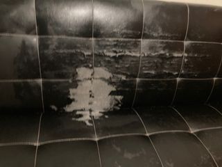 Sofá cama negro 180cm - piel sintética

