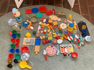 Cocinita juguete infantil madera con accesorios