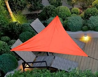 Sombrilla vela triangular,naranja, impermeable,3x3