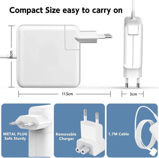 Cargador 60W T-Tip (MagSafe 2) Compatible con MacBook Pro NUEVO