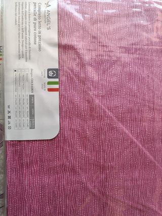 Lenzuola Matrimoniali Cotone Percalle Angels Rosa