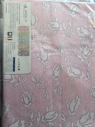 Lenzuola Matrimoniali Cotone Percalle Angels Rosa