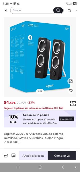 Altavoces Logitech 2.0