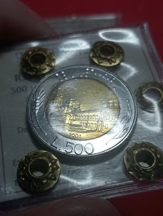 2 Monete 500 Lire Italia 2000-2001