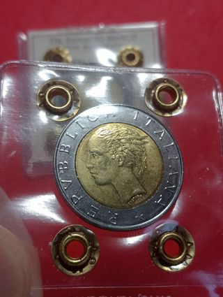 2 Monete 500 Lire Italia 2000-2001