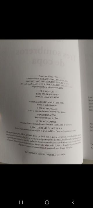 Tres Sombreros De Copa N/c