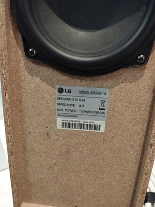 Sistema sonido LG Home Cinema