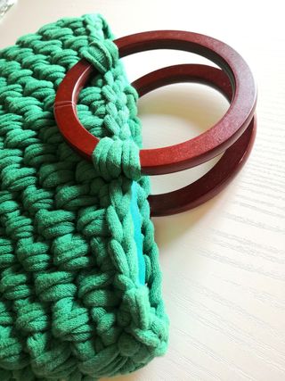 Borsa uncinetto verde | Handbag