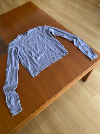 Jersei Bershka gris azulado  talla S