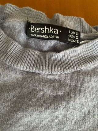 Jersei Bershka gris azulado  talla S
