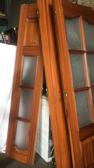 Puerta madera interior 6 cristales