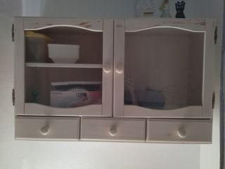 Mueble Colgante Madera Blanco,solo necesita pintar