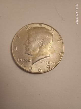 Moneta d'argento JFK 1969