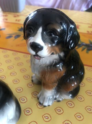 2 Statuine Cani Ceramica