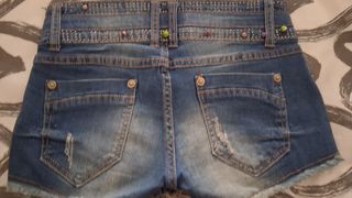 Shorts vaqueros mujer-abalorios