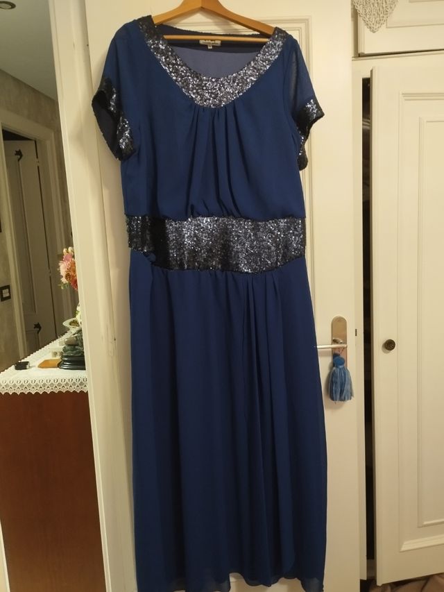 Vestido Fiesta Azul Oscuro