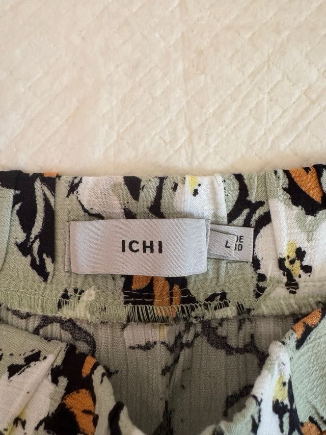 Falda ICHI floral - Verde