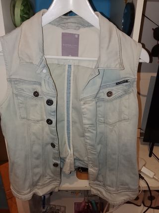 Chaleco G-Star Raw vaquero beige talla S