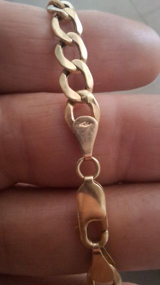 Cadena barbada cubana oro 14k - Collar dorado