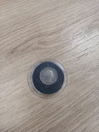 MONEDA 1 REAL ISABEL II PLATA 1855 BARCELONA