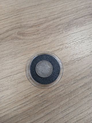 MONEDA 1 REAL ISABEL II PLATA 1855 BARCELONA