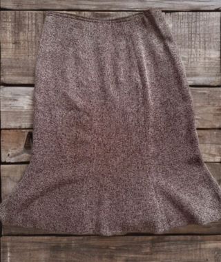 Falda midi marrón - Elegante