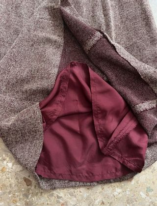Falda midi marrón - Elegante