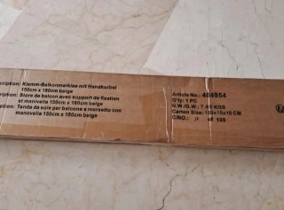 Toldo terraza tectake beige 136x180cm