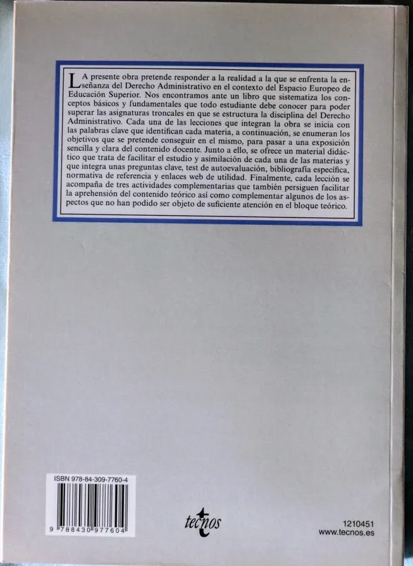 Conceptos para el estudio: Derecho administrativo