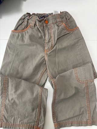 Pantalón niño 5-6 años - Gris/Naranja