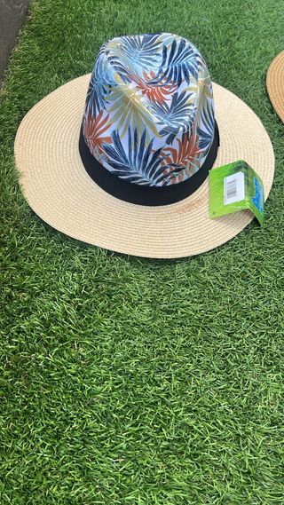 Sombrero playa - hojas multicolor