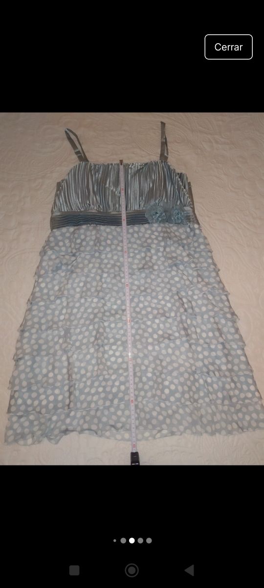 Vestido fiesta celeste El Corte Inglés 48