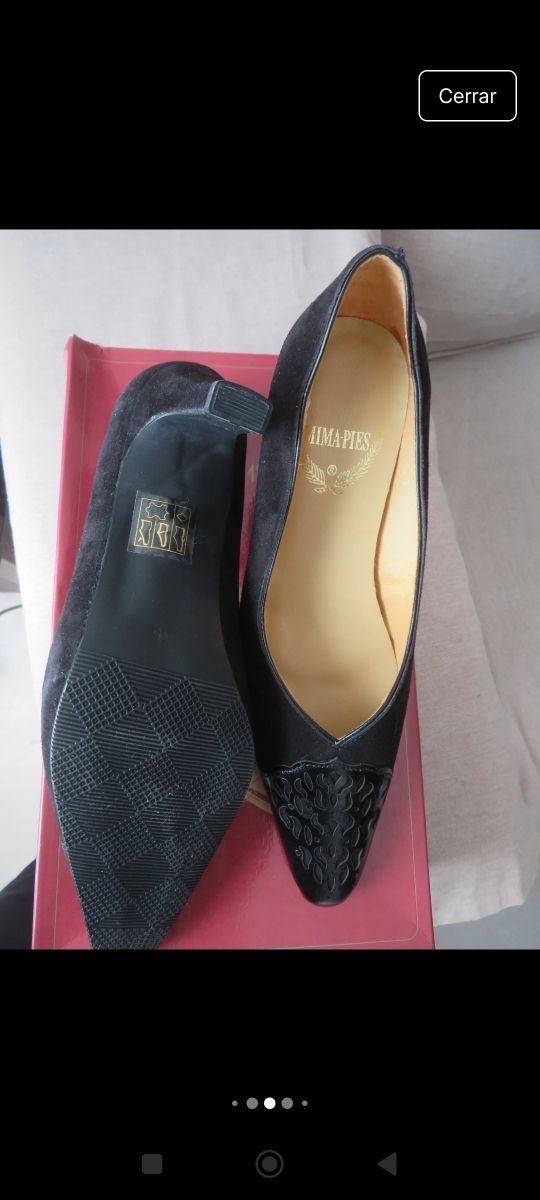 Zapatos Mimapies tacón negro