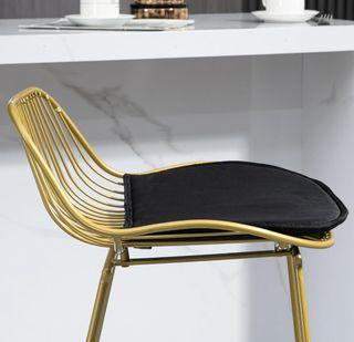 4 Taburetes bar dorados metal