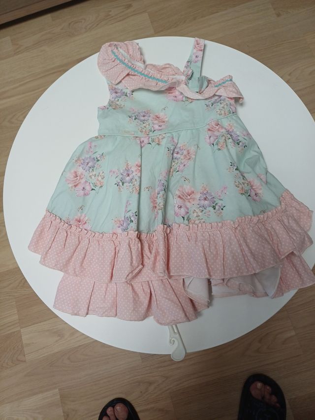 Vestido niña flores - Talla 4 años