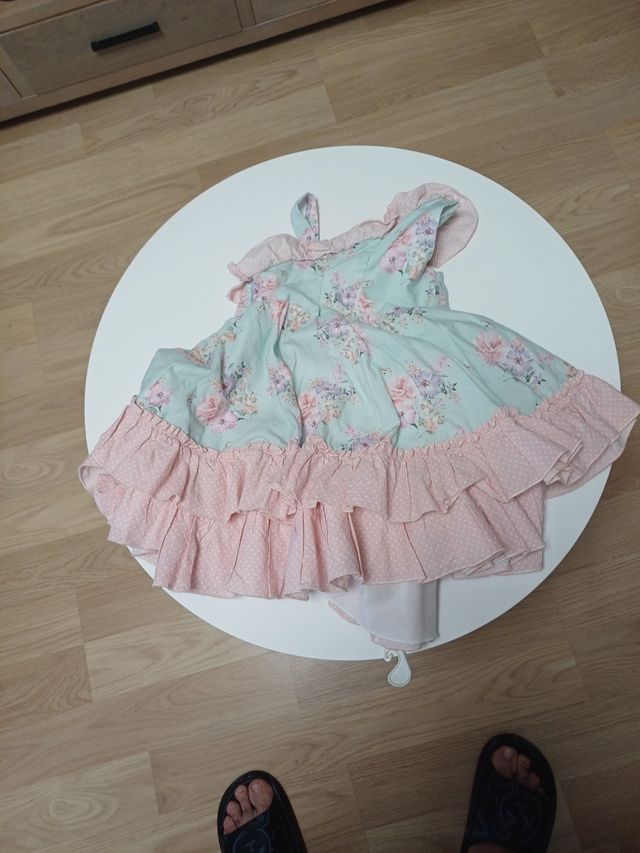 Vestido niña flores - Talla 4 años