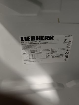 Frigorífico combi Liebherr 185×60cm No frost