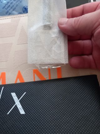 Bolso Armani Exchange beige y naranja