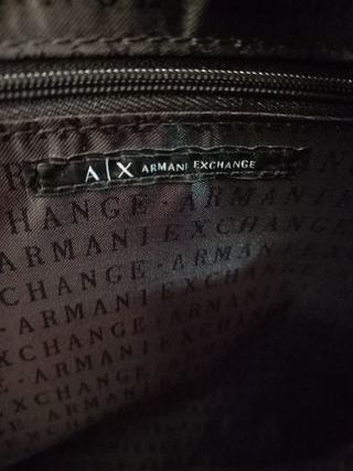 Bolso Armani Exchange beige y naranja