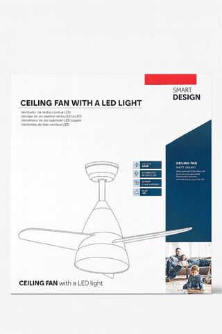 Ventilador techo LED moderno blanco